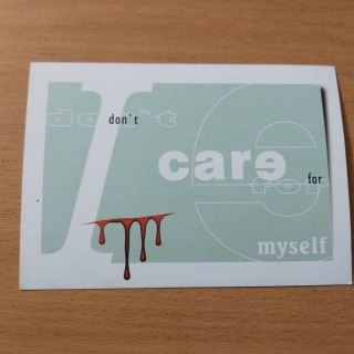 Pocztówka - dont care for myself