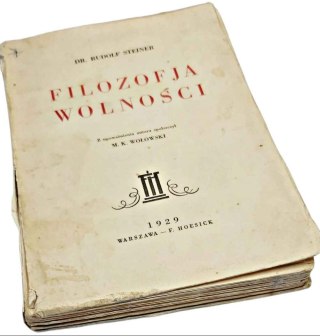 FILOZOFJA I WOLNOŚCI wyd. 1929 rok