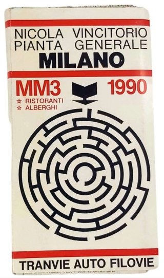 Mapa MILANO Tranvie Auto Filovie