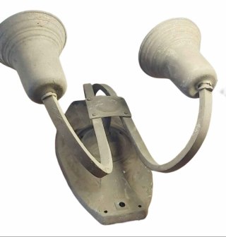 STARA MOSIĘŻNA LAMPA WISZĄCA 30X25cm