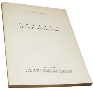 KRYTYKA LUDZKIEGO POZNANIA wyd. 1962 rok