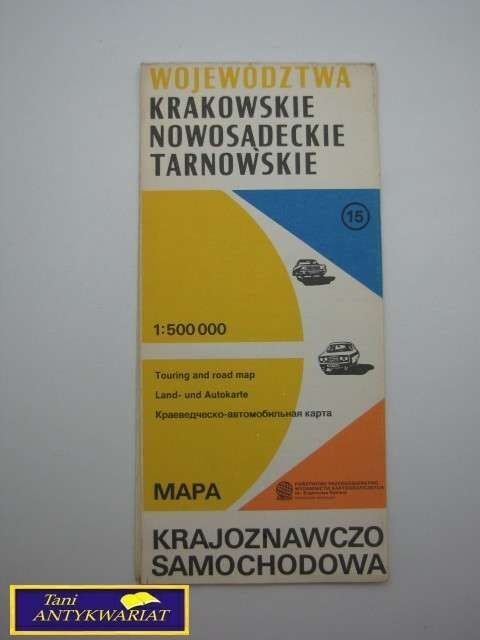 MAPA KRAJOZNAWCZO SAMOCHODOWA NR 15