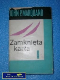 ZAMKNIĘTA KARTA - John P. Marquand