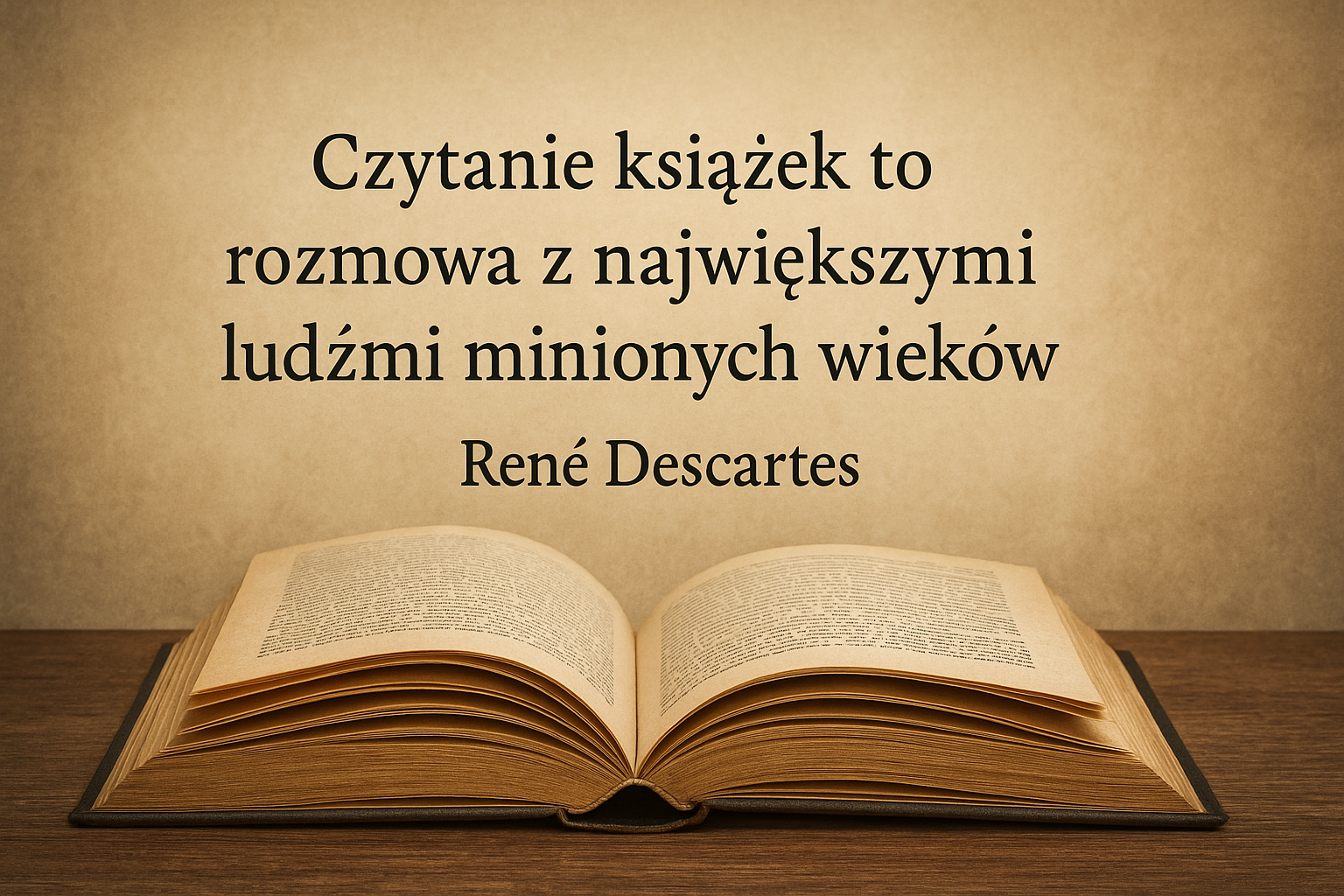 📖 Czytanie książek to rozmowa z największymi ludźmi minionych wieków