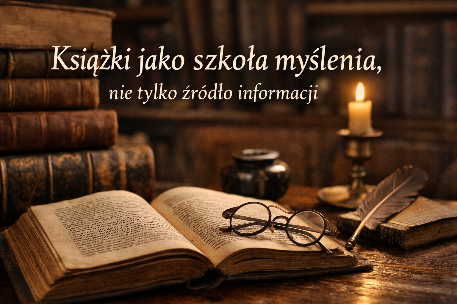 Książki jako szkoła myślenia, nie tylko źródło informacji